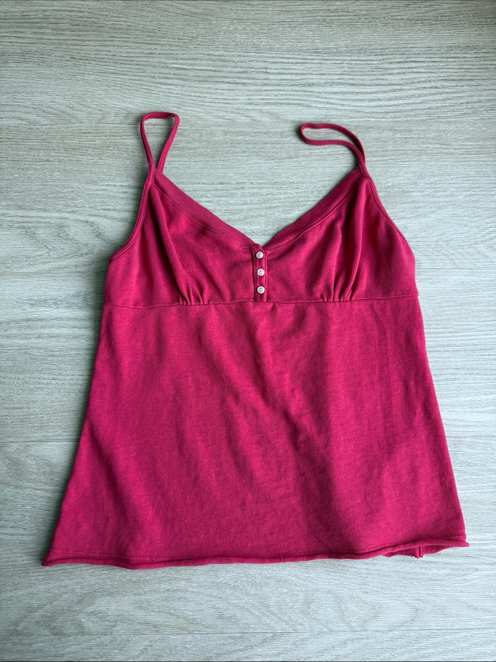 Brandy Melville Raspberry Pink Button-Front Camisole
